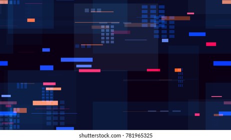 Tech Seamless Pattern with Bright Speed Lines. Abstract Night City Background with Traffic Car Lights. Print Design Pattern with Light Traces. Cover Futuristic Night Road Texture.