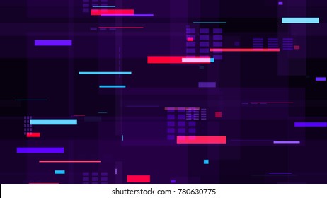 Tech Seamless Texture with Moving Fast Neon Stripes. Night Urban Streets Background with Bright Traffic Car Lights. Hi Tech Pattern with Light Traces. Screen Futuristic Night Road Texture.