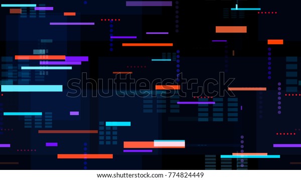 Tech Seamless Texture with Moving Fast Neon\
Stripes. Night Urban Streets Background with Bright Traffic Car\
Lights. Print Design Pattern with Neon Lights. Fashion Futuristic\
Night Road Texture.