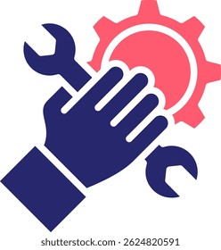 Tech Service Icon Fill Vector Illustration
