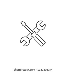Tech service - vector thin icon