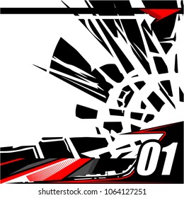 tech shape background. Vector Racing Graphic 