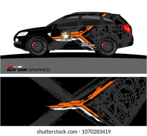 tech shape with grunge background car Graphics for SUV vinyl wrap 