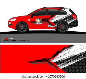 tech shape with grunge background car Graphics for SUV vinyl wrap 