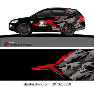 tech shape with grunge background car Graphics for SUV vinyl wrap 