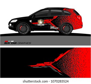 tech shape with grunge background car Graphics for SUV vinyl wrap 