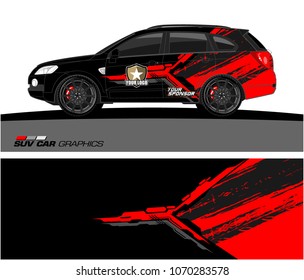 tech shape with grunge background car Graphics for SUV vinyl wrap 