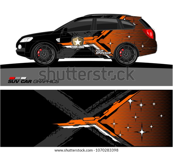 tech shape with grunge background car Graphics for SUV\
vinyl wrap 