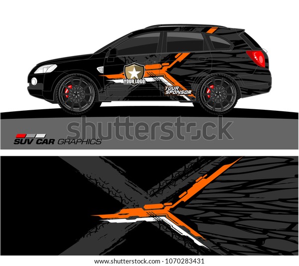 tech shape with grunge background car Graphics for SUV\
vinyl wrap 