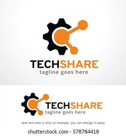 Tech Share Logo Template Design Vector