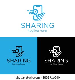 Tech Sharing Share Logo app, apps Vector template