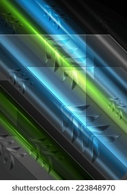 Tech shiny light background with arrows motion. Vector design