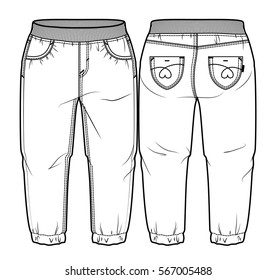 Tech sketch of pants for further product development