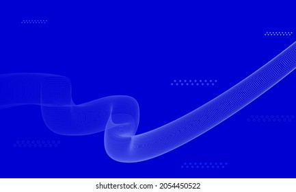 Tech Smooth Fluid Wave With Light And Gradient Abstract Background. Business Presentational Template. Backdrop For Advertising, Covers, Posters, Marketing Biotech Futuristic Layout.