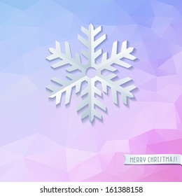 tech snowflake conceptual vector geometric background with paper snowflake christmas card tech snowflake line white star abstraction background scene digital new modern christmas site deal flooring bl
