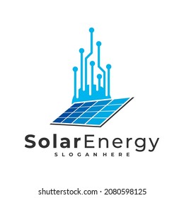 Tech Solar logo vector template, Creative Solar panel energy logo design concepts