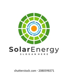 Tech Solar logo vector template, Creative Solar panel energy logo design concepts