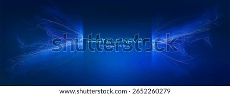 Tech speed line abstract background with fiber optic light and data network connections. Futuristic 5G wave concept for cityscapes and global internet communications. Modern digital design featuring A