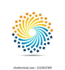 Tech Spiral Logo Design Template