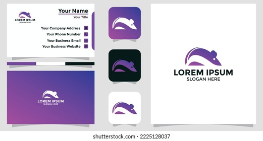 tech style mouse design logo