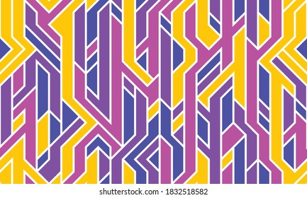 Tech style seamless linear pattern vector, circuit board lines endless background wallpaper image, colorful geometric design techno micro picture.