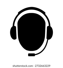 Tech Support Call Center Customer Service Black Icon Vector Symbol
