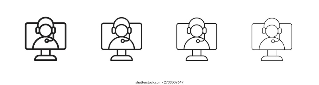 Plantilla de diseño de íconos de Asistencia tecnológica para Web y elemento de interfaz de usuario móvil