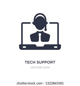 tech support icon on white background. Simple element illustration from Web hosting concept. tech support sign icon symbol design.