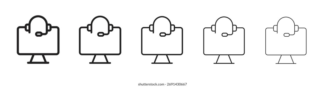 Ícone de suporte técnico, ilustração de logotipo de vetor de contorno, pictograma linear isolado
