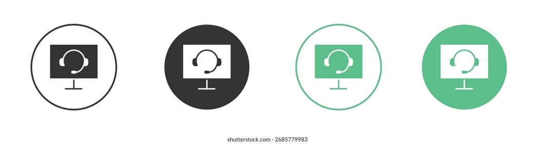 Tech support icon symbol illustration doodle set. EPS10