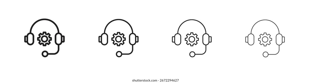 Tech support icon symbols collection. Vector EPS 10