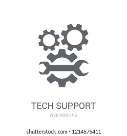 Tech support icon. Trendy Tech support logo concept on white background from web hosting collection. Suitable for use on web apps, mobile apps and print media.