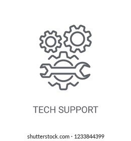 Tech support icon. Trendy Tech support logo concept on white background from web hosting collection. Suitable for use on web apps, mobile apps and print media.