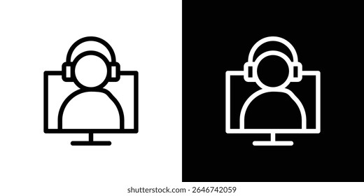 Tech support icon vector simple element illustration editable