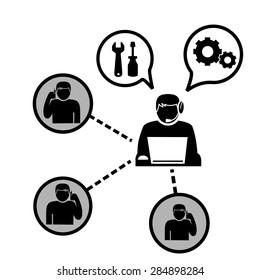 Tech Support  Icons vector.