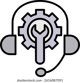 Tech Support Line Vector Icon Design
