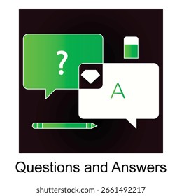 Tech Support QandA Communication Icon Vector Set
