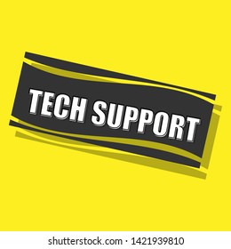 tech support stamp - tech support label,sticker,tag.