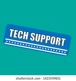 tech support stamp - tech support label,sticker,tag.