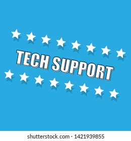 tech support stamp - tech support label,sticker,tag.