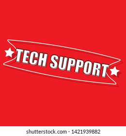 tech support stamp - tech support label,sticker,tag.