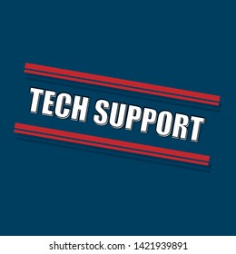 tech support stamp - tech support label,sticker,tag.
