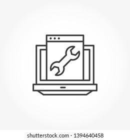 Tech support vector out line icon