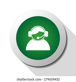 Tech Support, web icon. Vector design