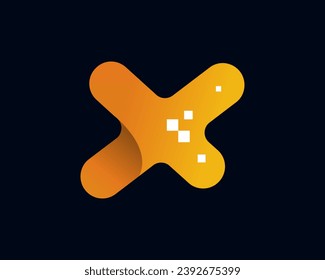 Tech and technology modern m tech and technology logo template