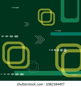 Tech Texture. Colorful Square Technology Background with Frames, Squares, Dots, Arrows and Lines. Modern Abstract Texture for Web, Applications, Wallpaper. Retro Digital Texture. Vector.