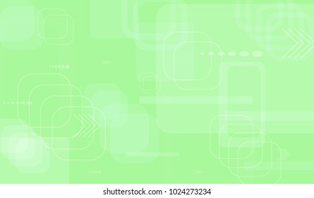 Tech Texture. Light Horizontal Technology Background with Frames, Squares, Dots, Arrows and Lines. Modern Abstract Texture for Wallpaper, Web, Applications. Trendy Digital Texture. Vector.