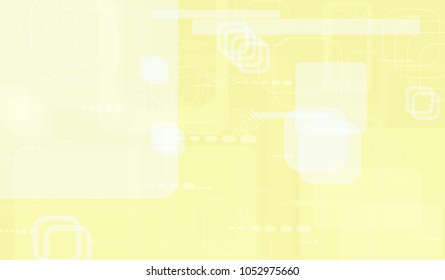 Tech Texture. Light Horizontal Technology Background with Frames, Squares, Dots, Arrows and Lines. Modern Abstract Texture for Web, Wallpaper, Applications. Vintage Digital Texture. Vector.