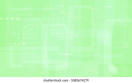 Tech Texture. Light Horizontal Technology Background with Frames, Squares, Dots, Arrows and Lines. Modern Abstract Texture for Wallpaper, Applications, Web. Fantastic Digital Texture. Vector.