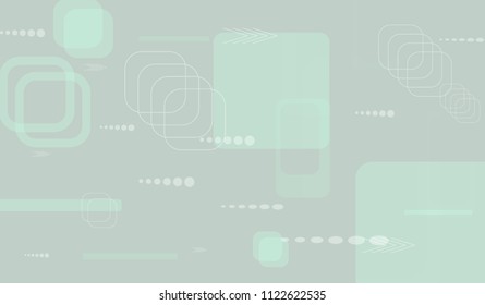 Tech Texture. Light Horizontal Technology Background with Frames, Squares, Dots, Arrows and Lines. Modern Abstract Texture for Web, Wallpaper, Applications. Futuristic Digital Texture. Vector.